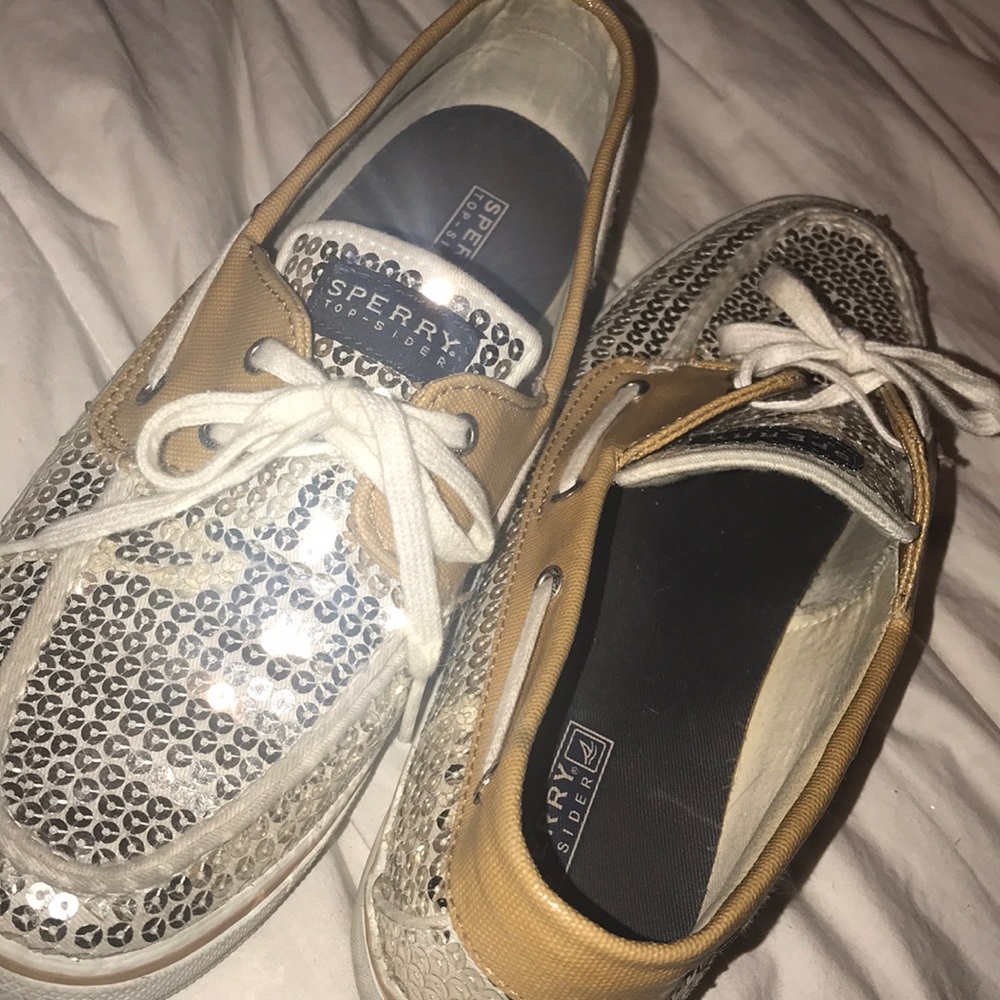 sequin shoes, barely worn!